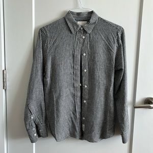 J. Crew Black and White Gingham Button-Up Shirt